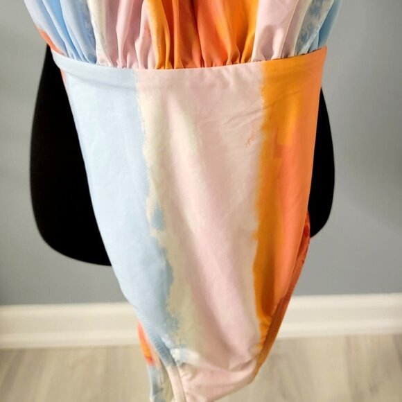 NWT SGI One Piece Color Tie Dye Bathing Suit Size Large - Picture 7 of 13